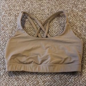 Lululemon Beige Energy Bra sz 6
